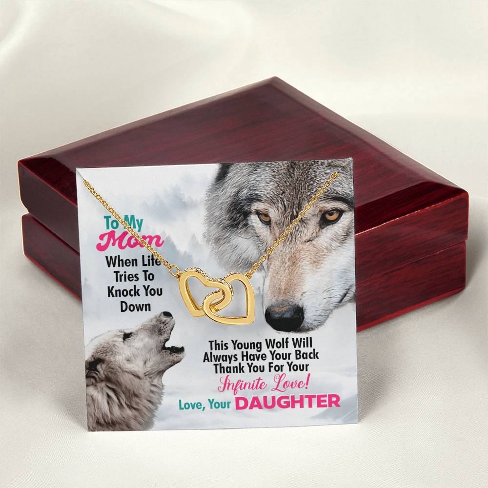 Gift For Mom - Interlocking Heart Necklace Interlocking Hearts Necklace