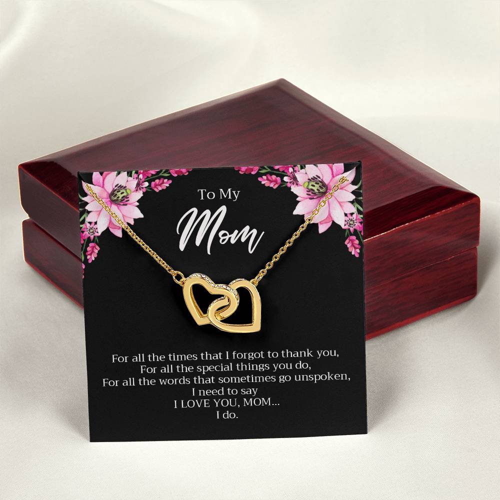 Interlocking Heart Necklace For Mom Interlocking Hearts Necklace