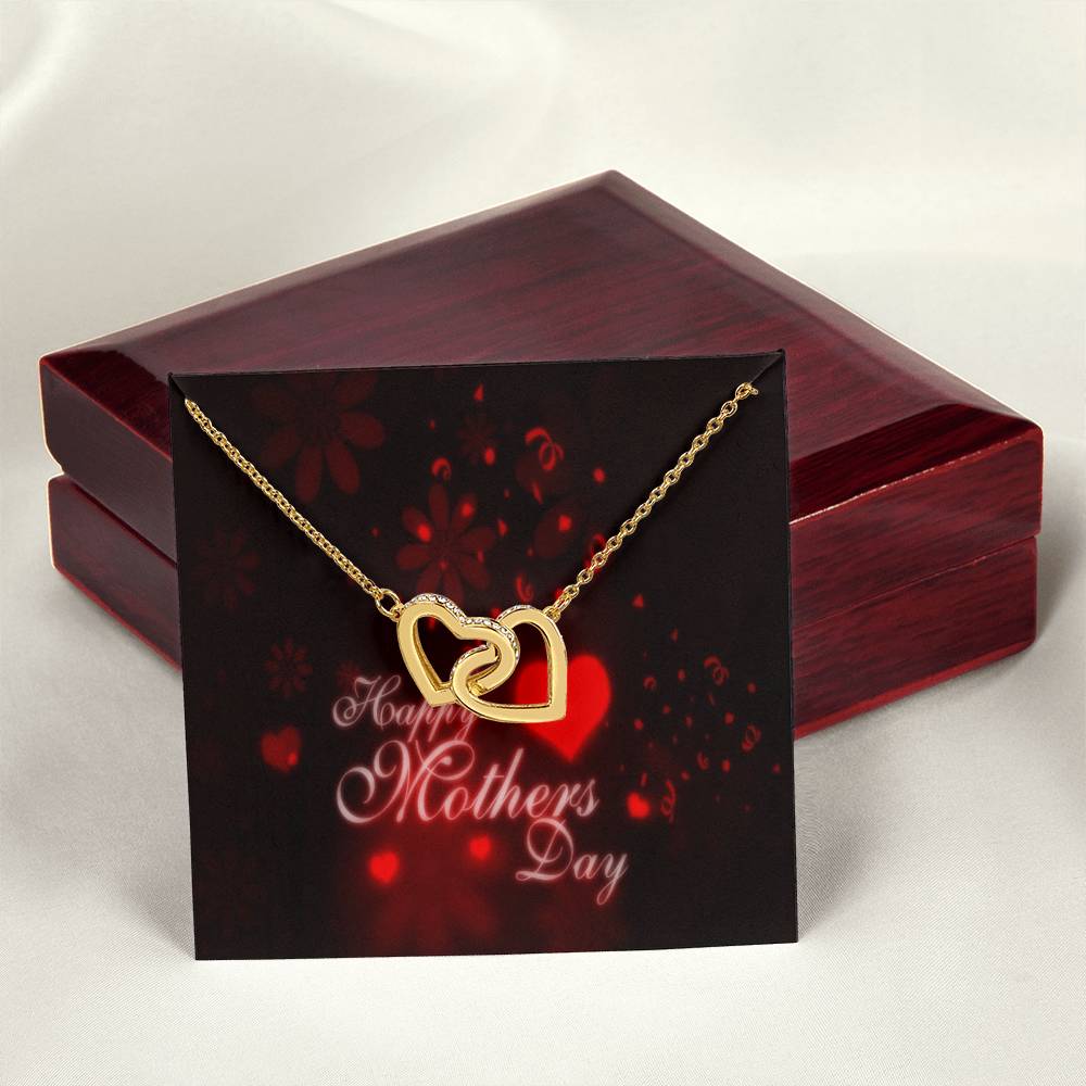 To My Gorgeous Mother Interlocking Hearts Necklace