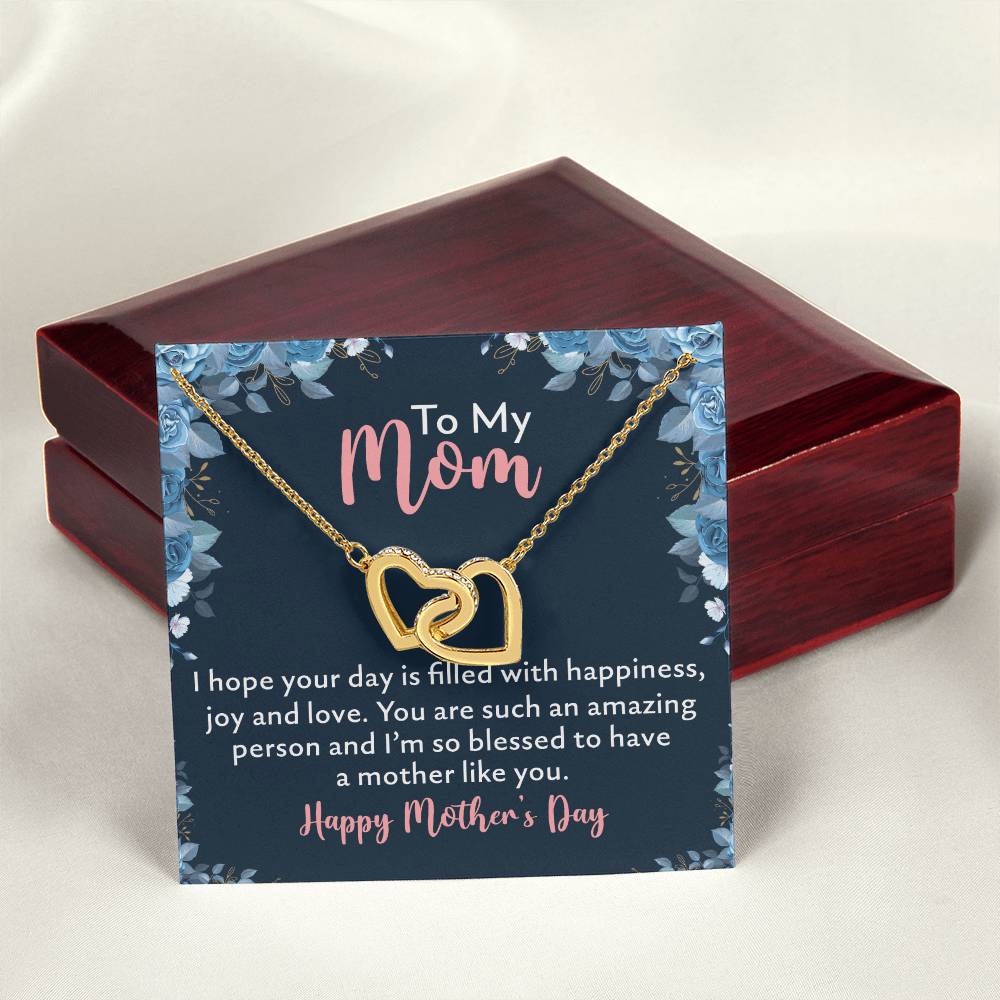 To My Mom Interlocking Hearts Necklace