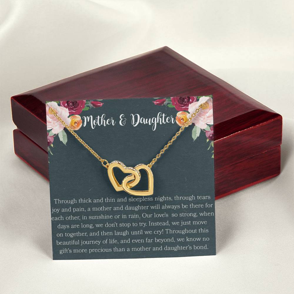 Mother & Daughter Necklace Interlocking Hearts Necklace