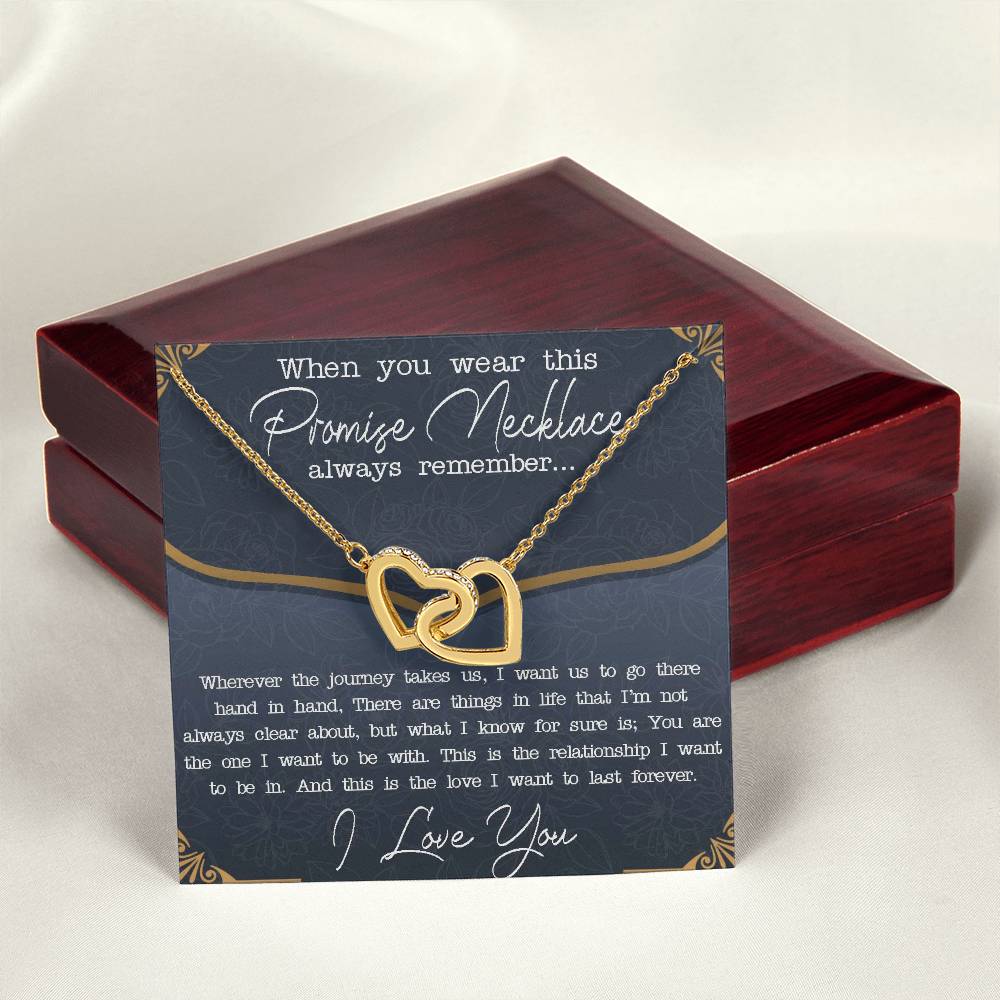 Promise Necklace Interlocking Hearts Necklace For Girlfriend From Boyfriend Necklace For Her Girlfriend Anniversary Gift For Girlfriends