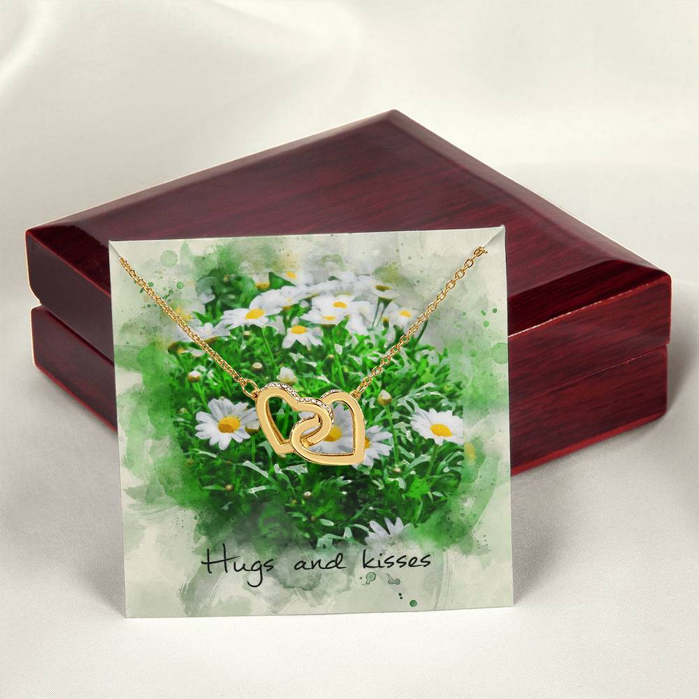 Interlocking Hearts Necklace – Daisy Message Card