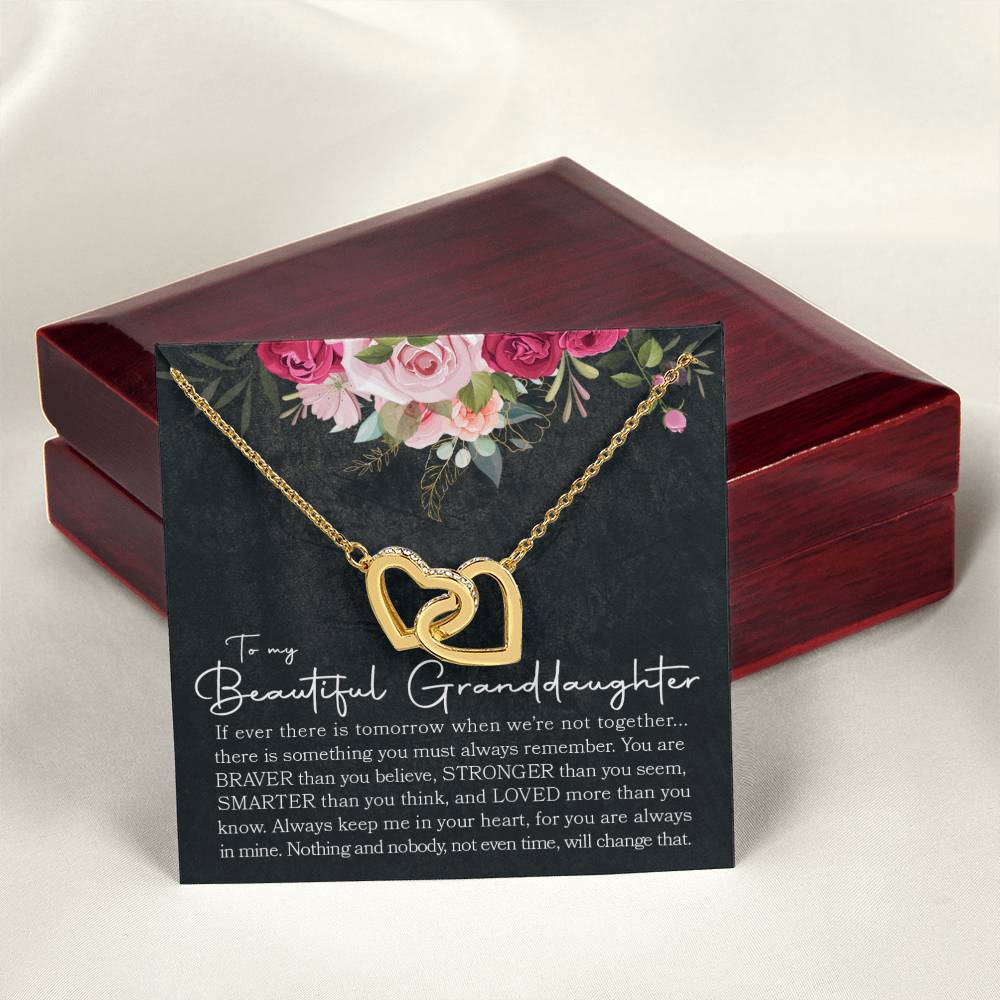Interlocking Hearts - To Granddaughter Interlocking Hearts Necklace