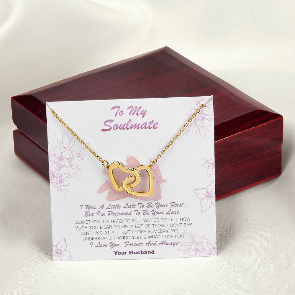 To My Solemate Interlocking Hearts Necklace