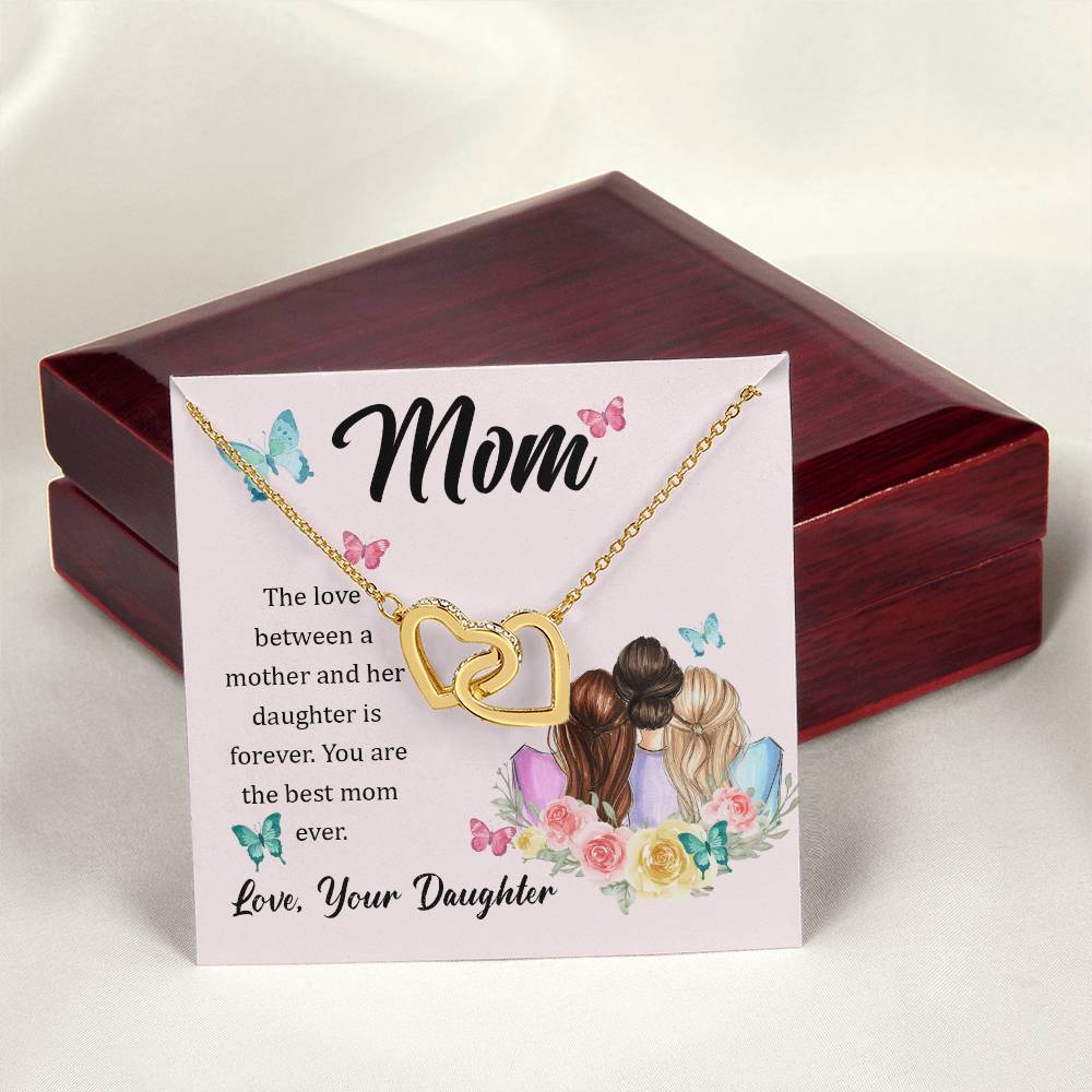 Mom Love Interlocking Hearts Necklace