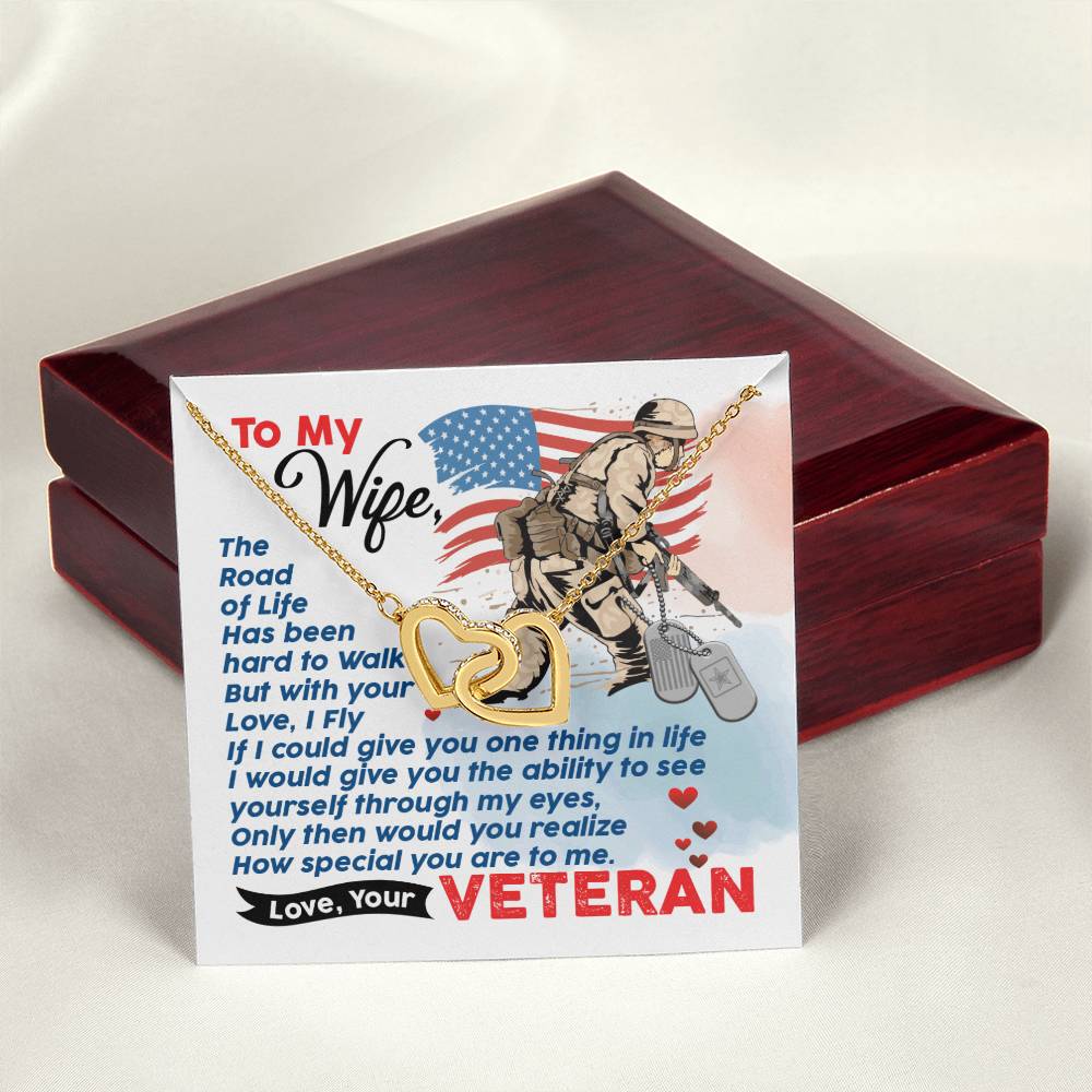 Veteran'S Wife - Interlocking Heart Necklace Interlocking Hearts Necklace