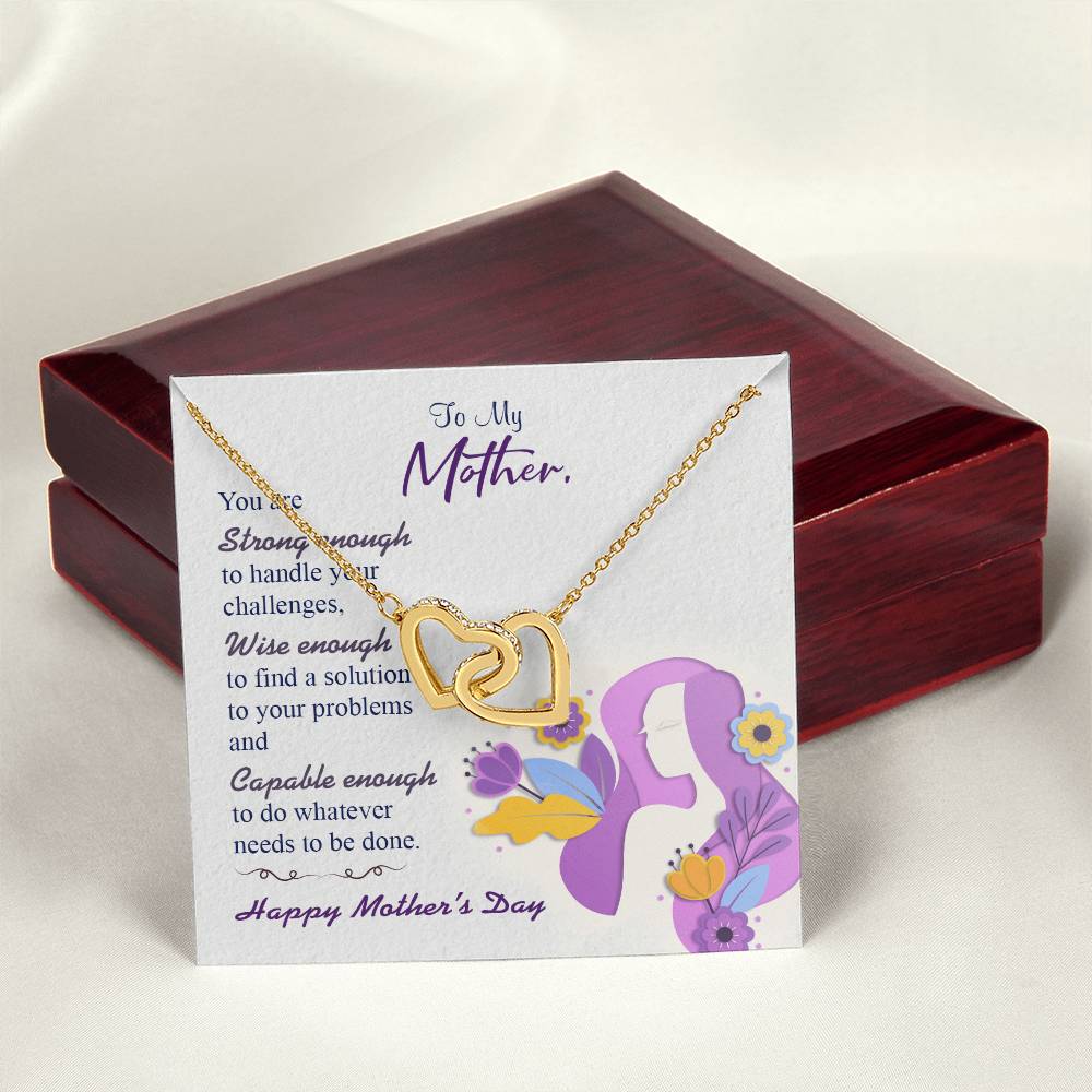 To My Mom Interlocking Hearts Necklace