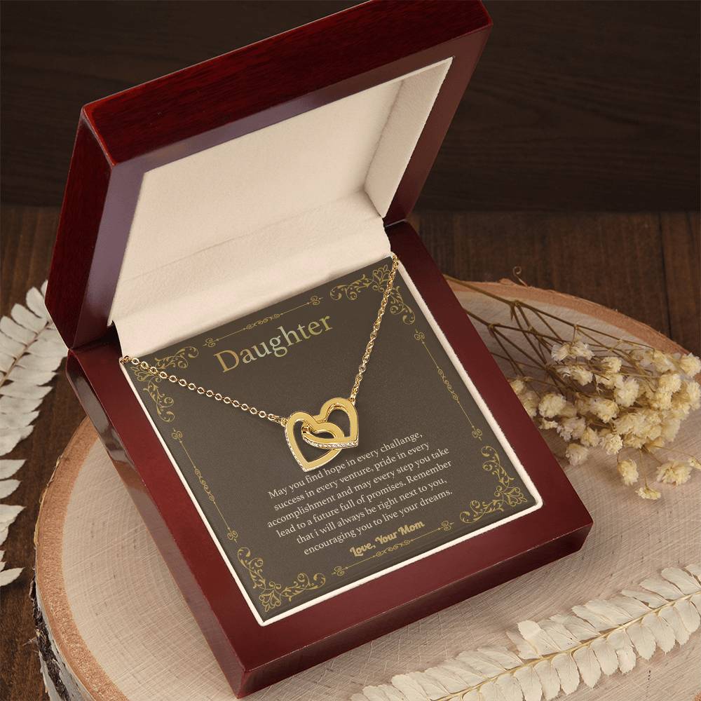 Graduation Gift For Your Daughter Gorgeous Love Knot Necklace. Interlocking Hearts Necklace