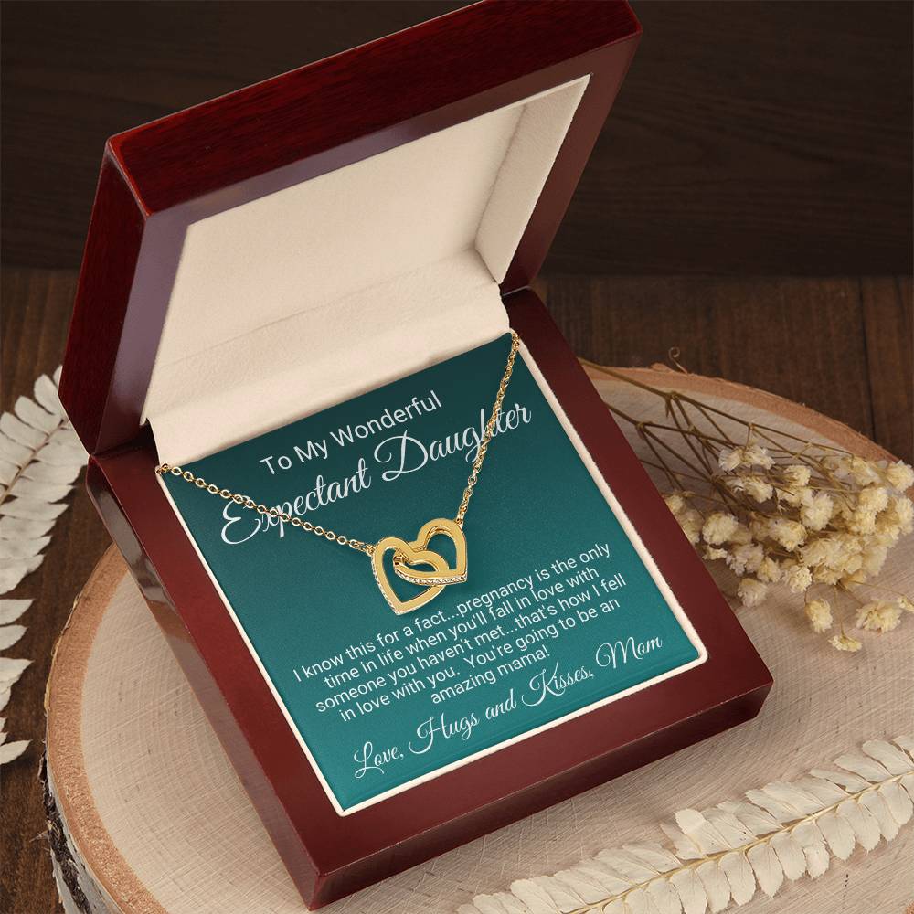 Expectant Daughter Interlocking Hearts Necklace