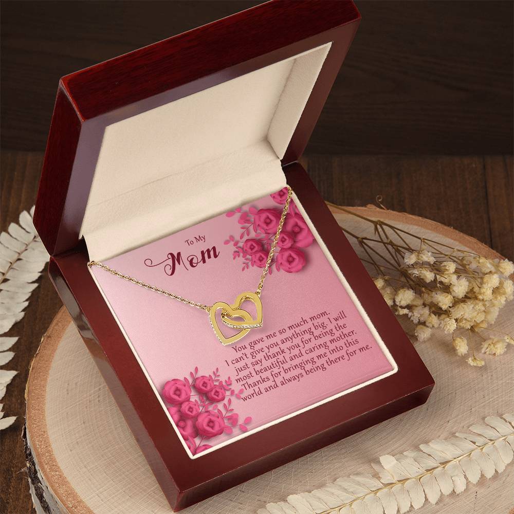 Gift For Mom Personalized Necklace Custom Gift For Mom To My Mom Interlocking Hearts Necklace