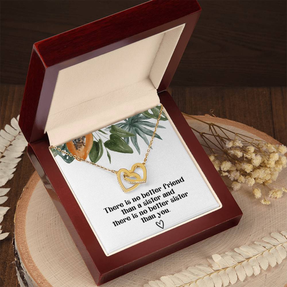 Gift For Sister Necklace Gift Ideas For Sister Sister Necklace Sterling Silver Necklace Birthday Gift For Sister Necklace Interlocking Hearts Necklace