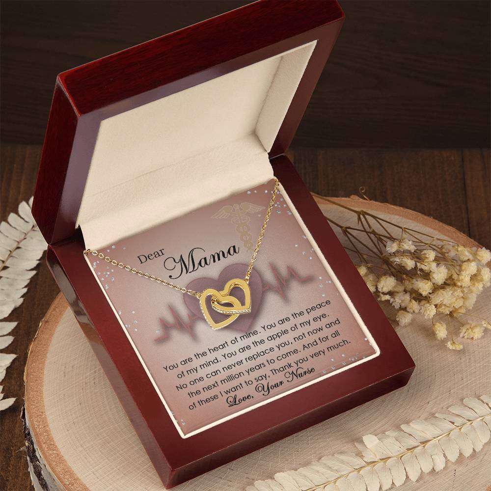 To My Beautiful Mom - Your Nurse - Best Gift For Mom - Necklace Interlocking Hearts Necklace