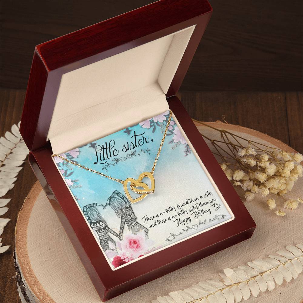 Double Hearts For Little Sister Interlocking Hearts Necklace