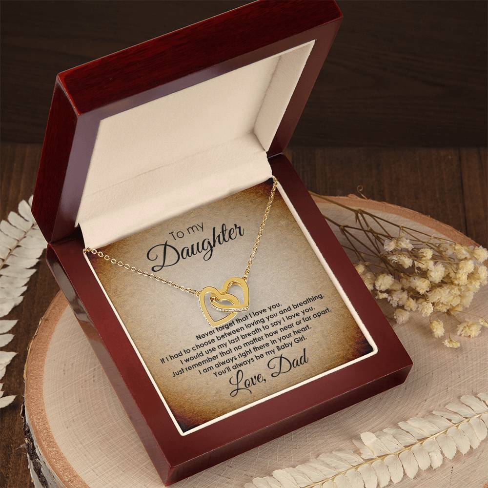 My Baby Girl - Interlocking Heart Necklace Interlocking Hearts Necklace