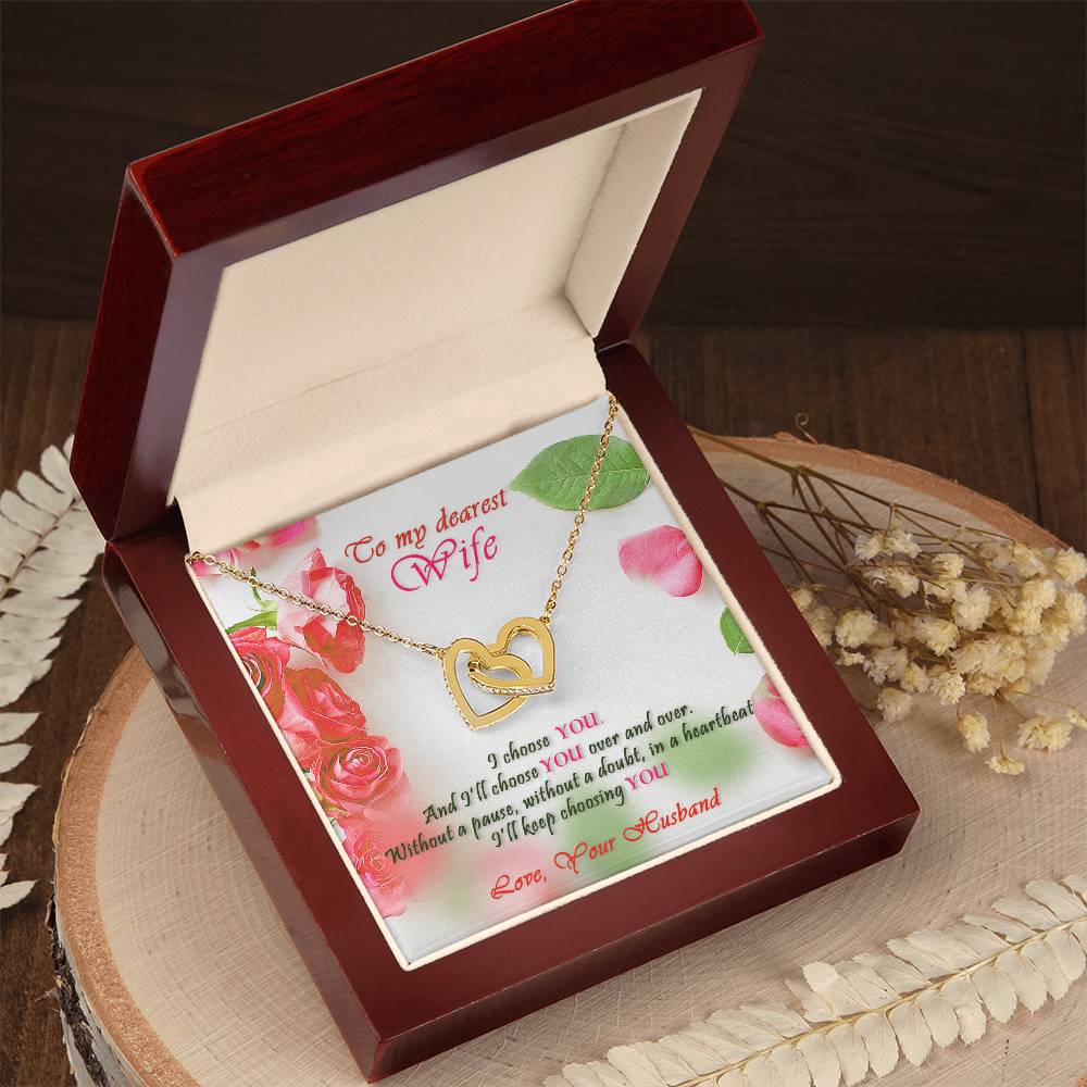 I Choose You - Interlocking Hearts Necklace
