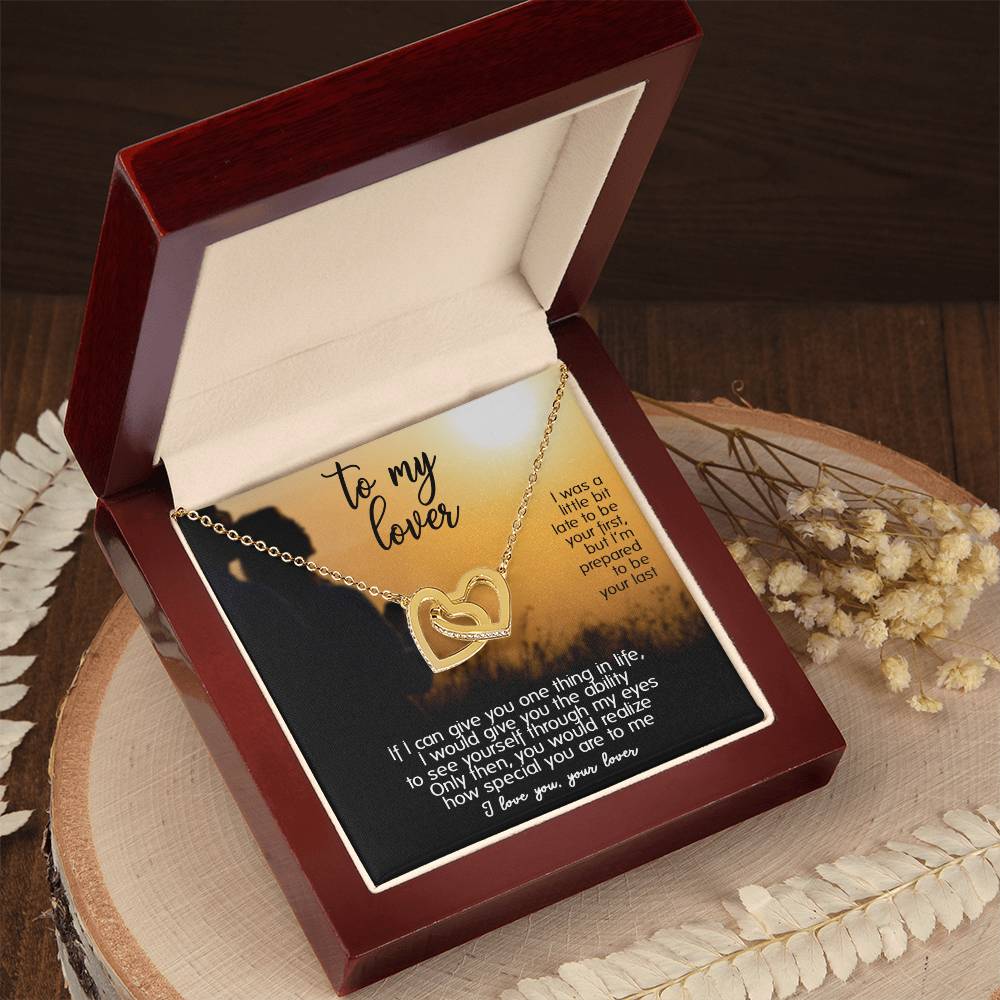 Unique Lover'S Gift - Two Hearts Necklace Interlocking Hearts Necklace