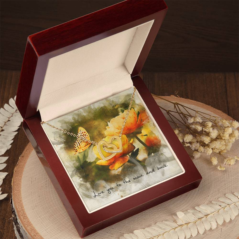 Interlocking Hearts Necklace – Butterfly Message Card