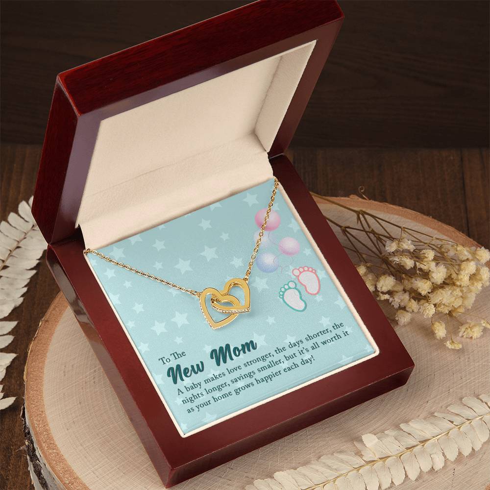 Interlocking Hearts Necklace To The New Mom A Baby Makes Love Stronger