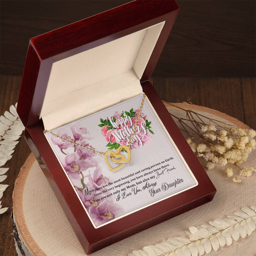 Intertwined Hearts Mom'S Day Necklace Interlocking Hearts Necklace