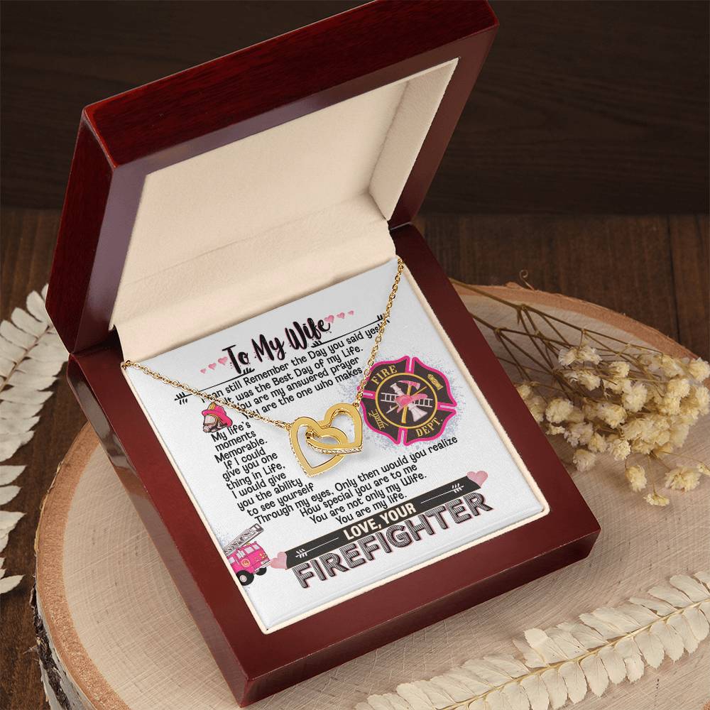 Firefighter'S Wife - Interlocking Heart Necklace Interlocking Hearts Necklace