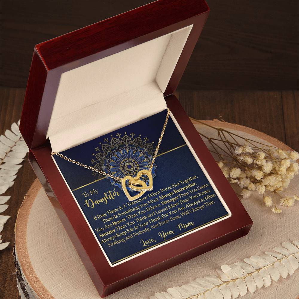 To My Daughter - Interlocked Hearts Necklace Interlocking Hearts Necklace