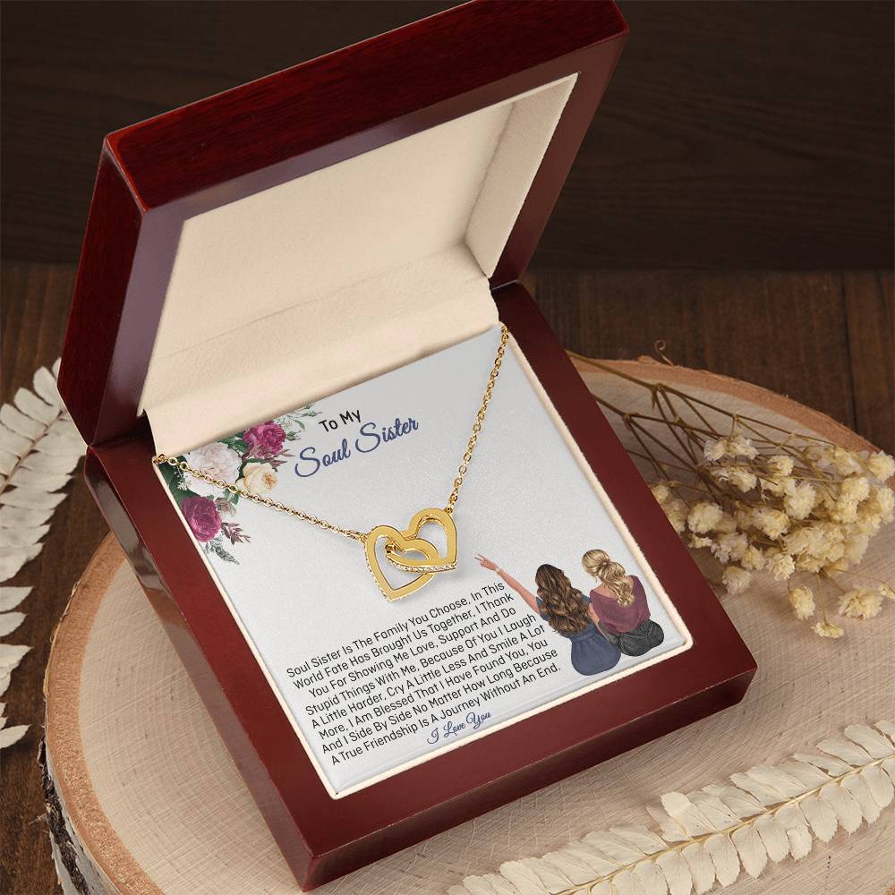 Soul Sister Gifts Sister - Necklace Interlocking Hearts Necklace