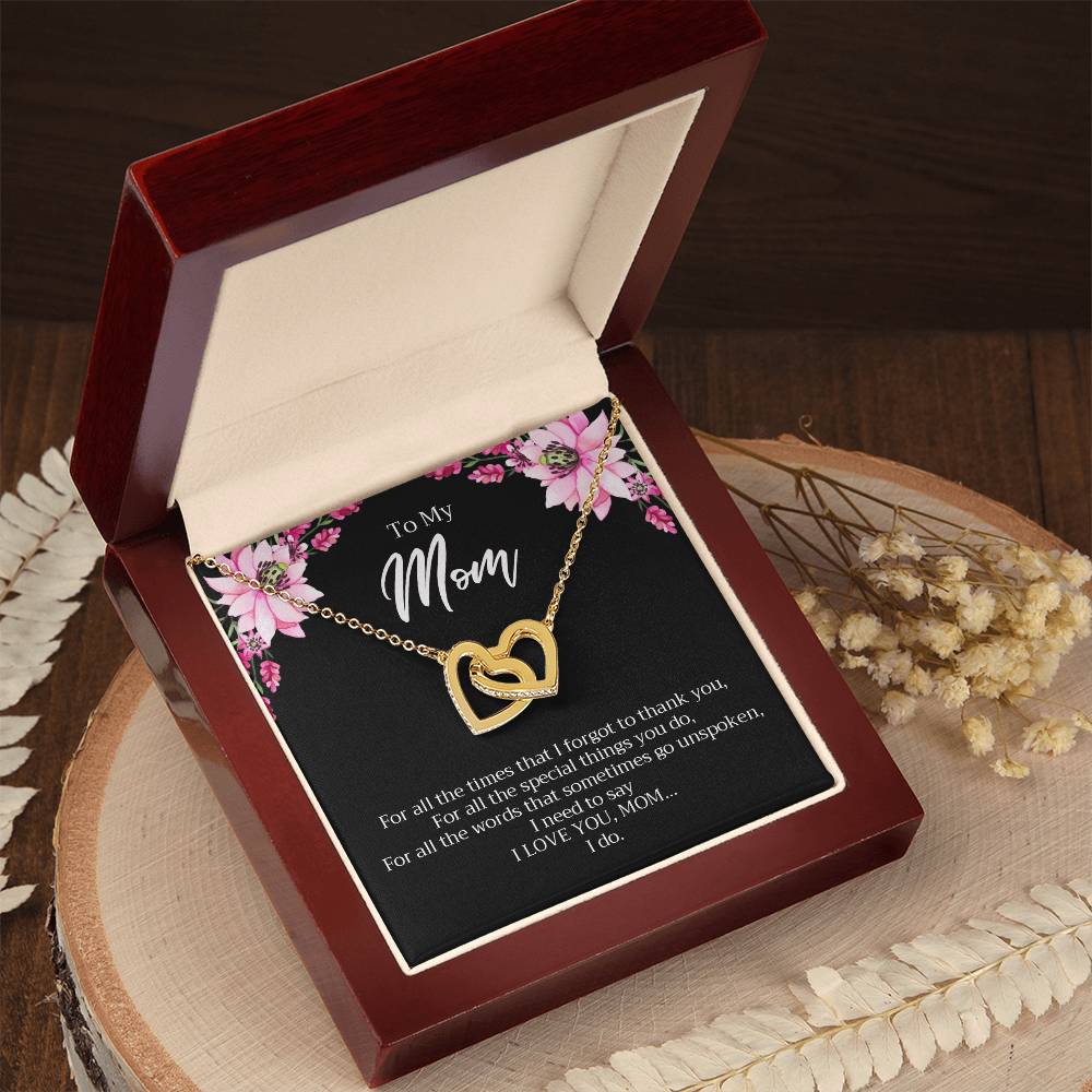 Interlocking Heart Necklace For Mom Interlocking Hearts Necklace