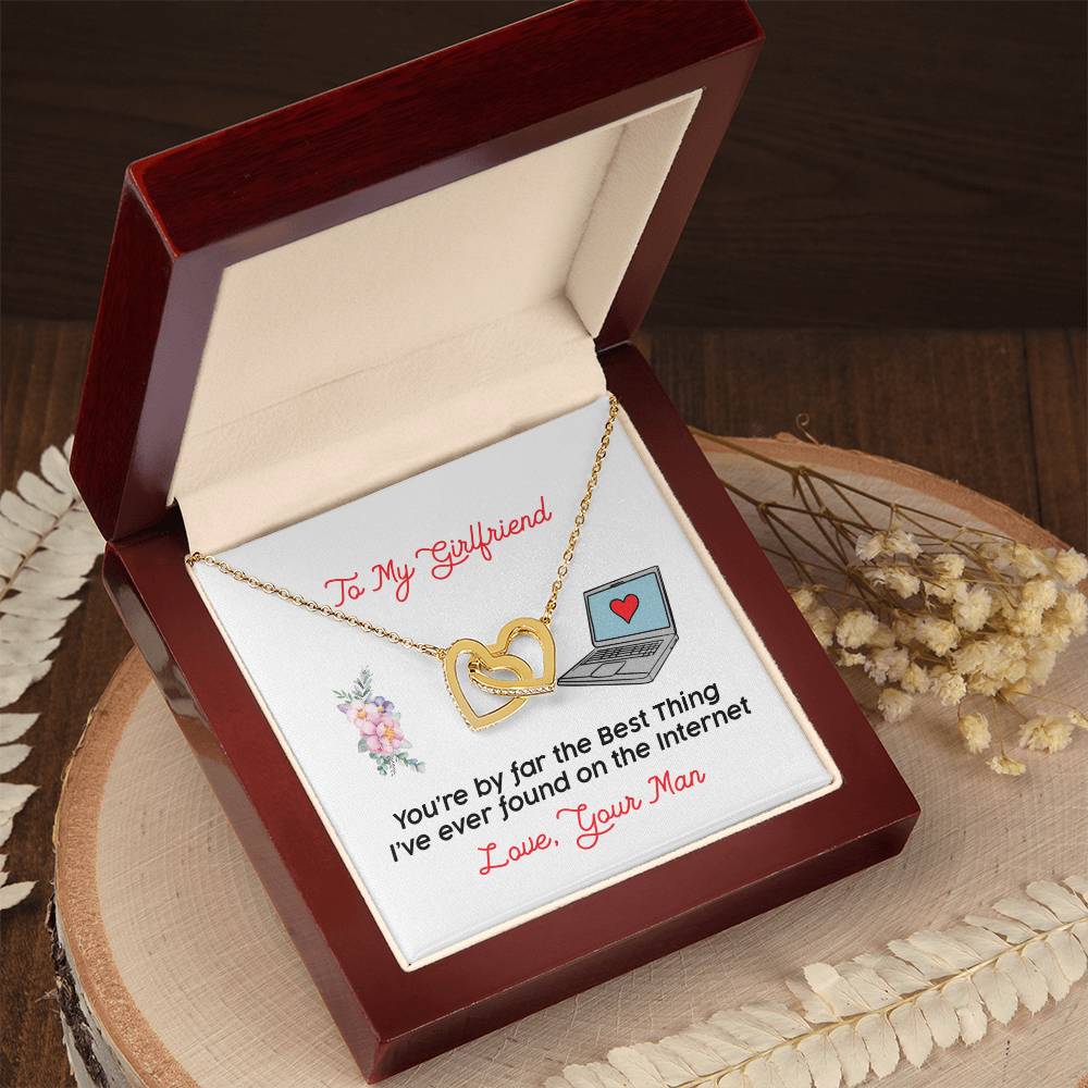 Gift For Girlfriend - Interlocking Heart Necklace Interlocking Hearts Necklace