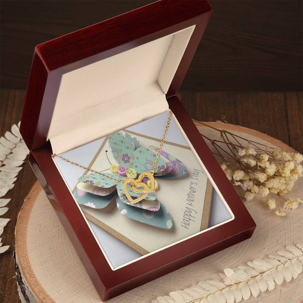 To My Mother My Everything Interlocking Hearts Necklace