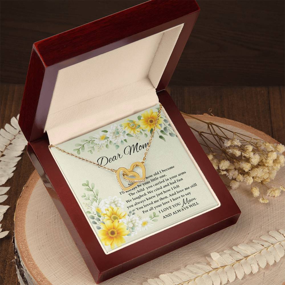 Gift For Mom - I Love You And Always Will - The Interlocking Heart Necklace Interlocking Hearts Necklace