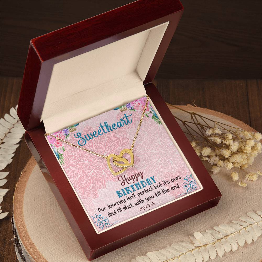 Gift For Her - Sweetheart Birthday Necklace Interlocking Hearts Necklace