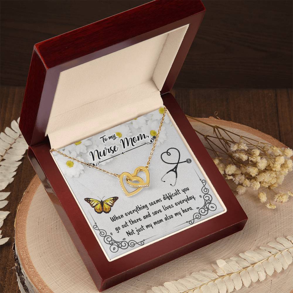 Interlocking Hearts Necklace Nurse Graduation Gift Nurse Gift Nurse Necklace Future Nurse Gift Gift For Nurse