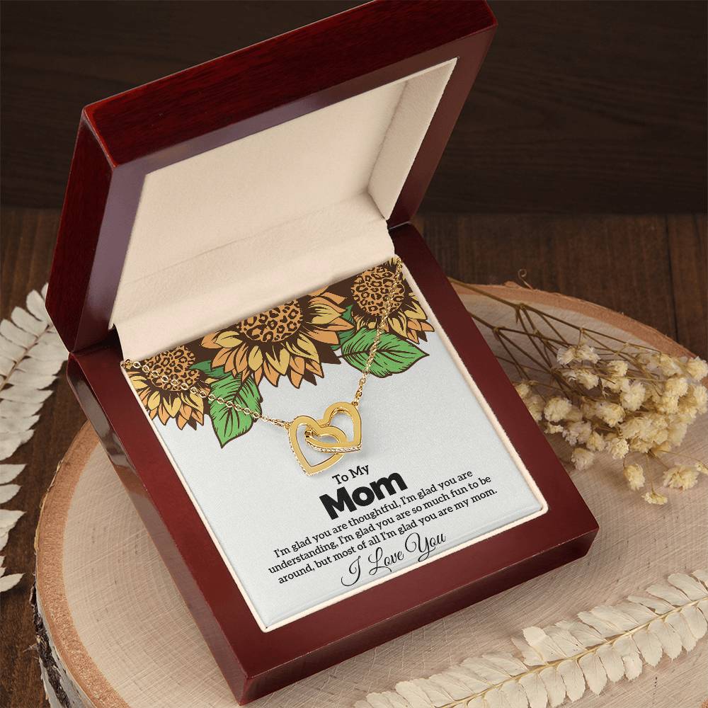 Gift For Mom Interlocking Hearts Necklace