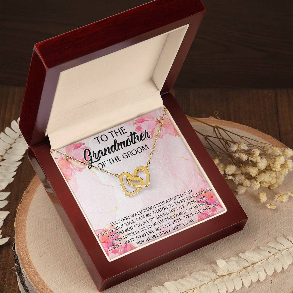Grandmother Of The Groom Necklacegrandmother Wedding Giftgrandma Of The Groom Interlocking Hearts Necklacegrandma Wedding Gift From Groom
