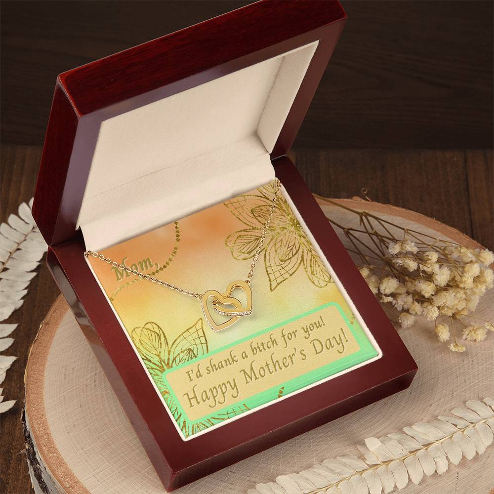 Funny Mother’S Day Gift - Two Hearts Necklace Interlocking Hearts Necklace
