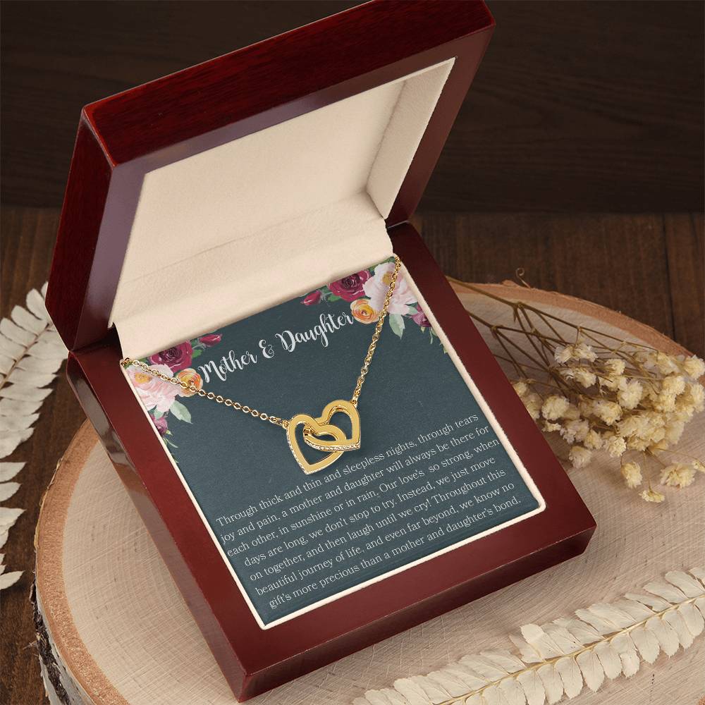 Mother & Daughter Necklace Interlocking Hearts Necklace