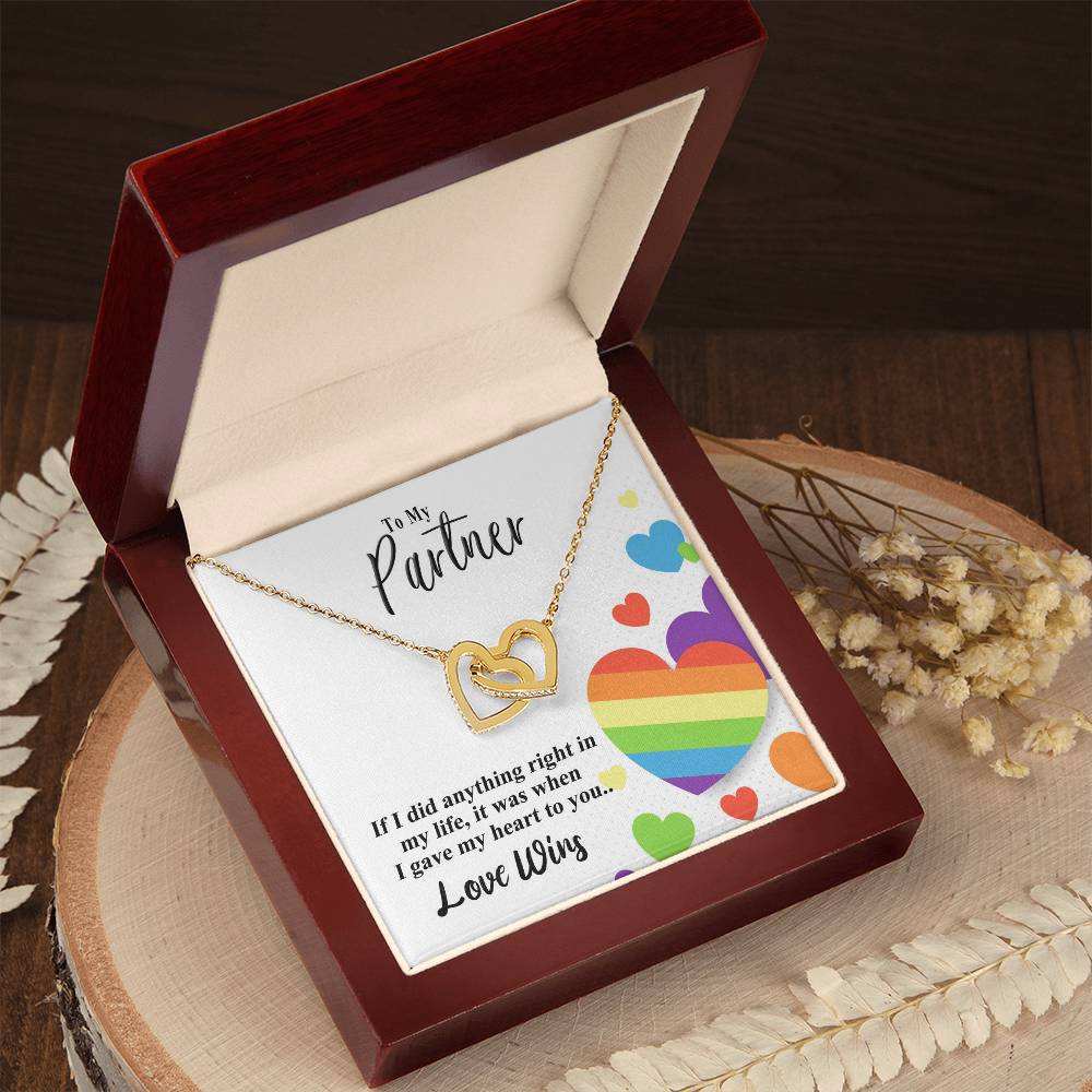 Love Wins Interlocking Hearts Necklace