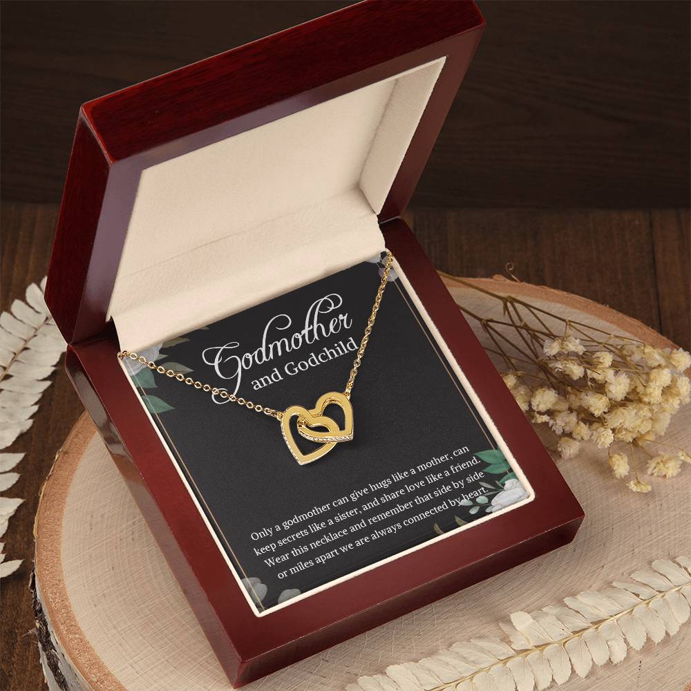 Godmother And Godchild Necklace Godmother & Goddaughter Giftgodmother And Godson Necklace Godmother Necklace Gift Godmother Necklace Box Interlocking Hearts Necklace