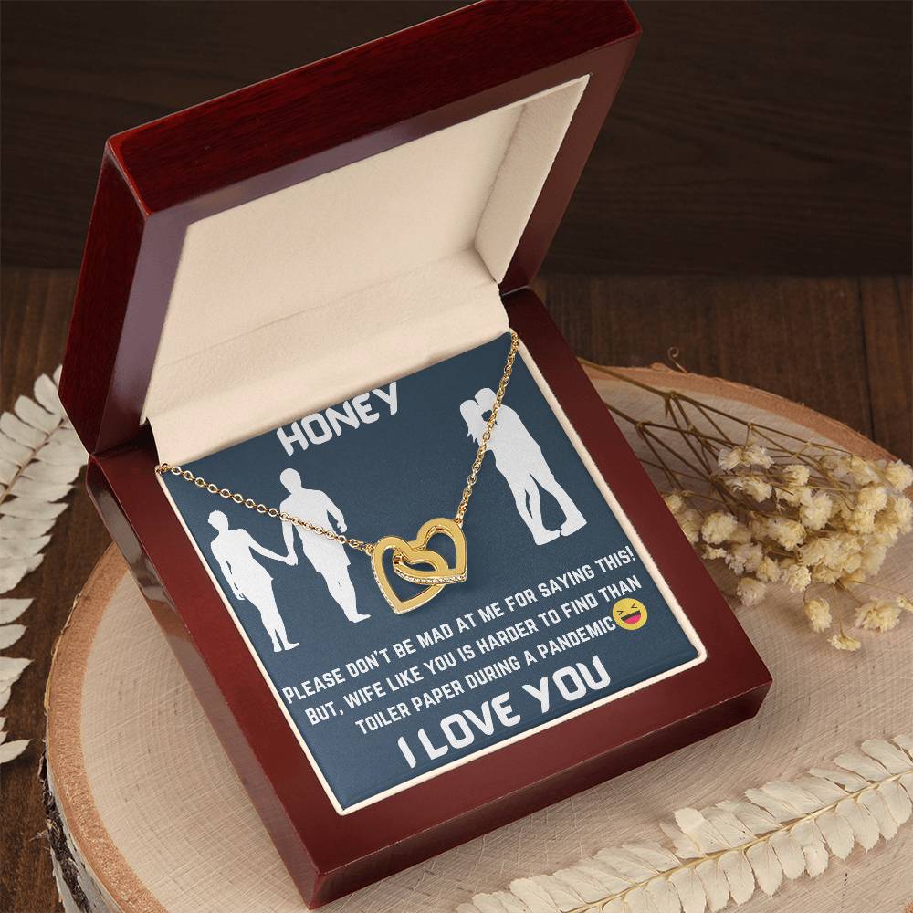 Gift For Wife Interlocking Hearts Necklace