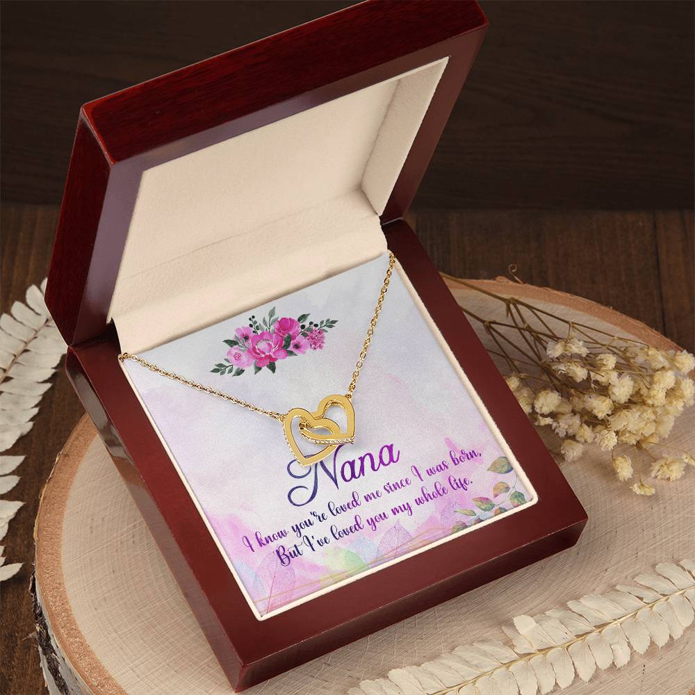 Nana Interlocking Hearts Necklace Message Card