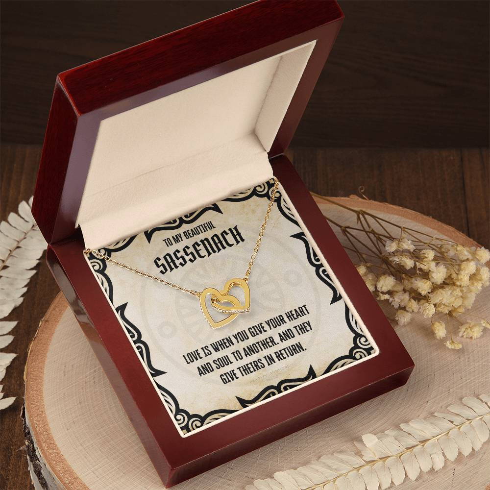To My Sassenach Outlander Gift Outlander Gift Box Outlander Jewelry Outlander Gift For Wife Outlander Charm Outlander Necklace Interlocking Hearts Necklace