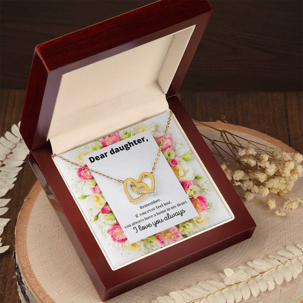 Dear Daughter Interlocking Hearts Necklace