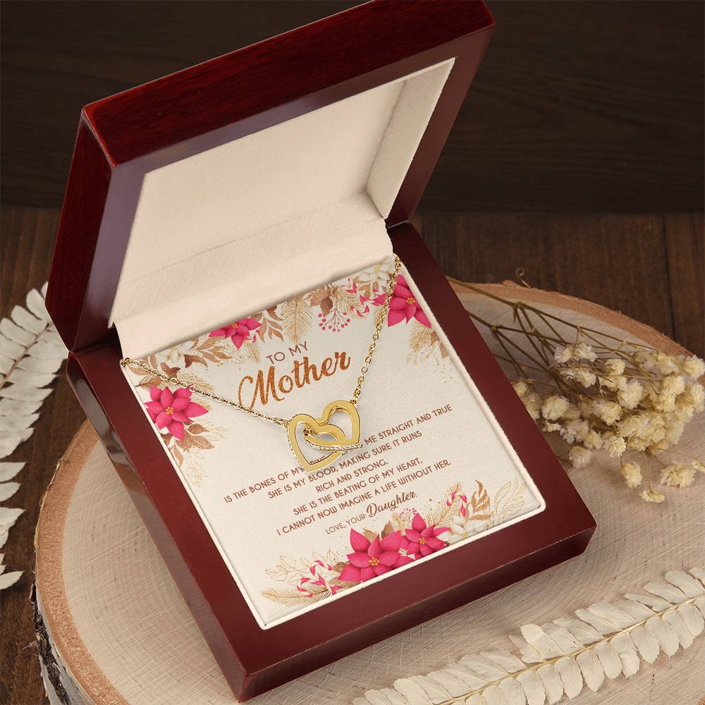 Gift For Mom - Beating Of My Heart - The Interlocking Heart Necklace Interlocking Hearts Necklace