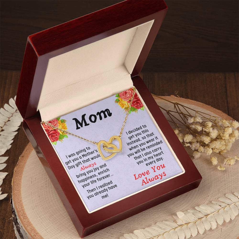 Happy Mother'S Day Mom I Love You - Necklace Interlocking Hearts Necklace