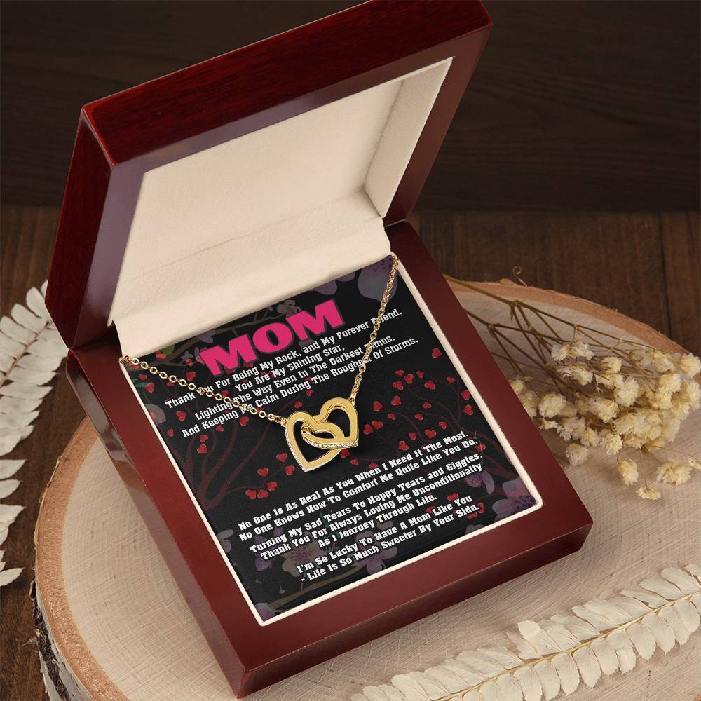 Gift For Mom- Interlocking Heart Necklace Interlocking Hearts Necklace