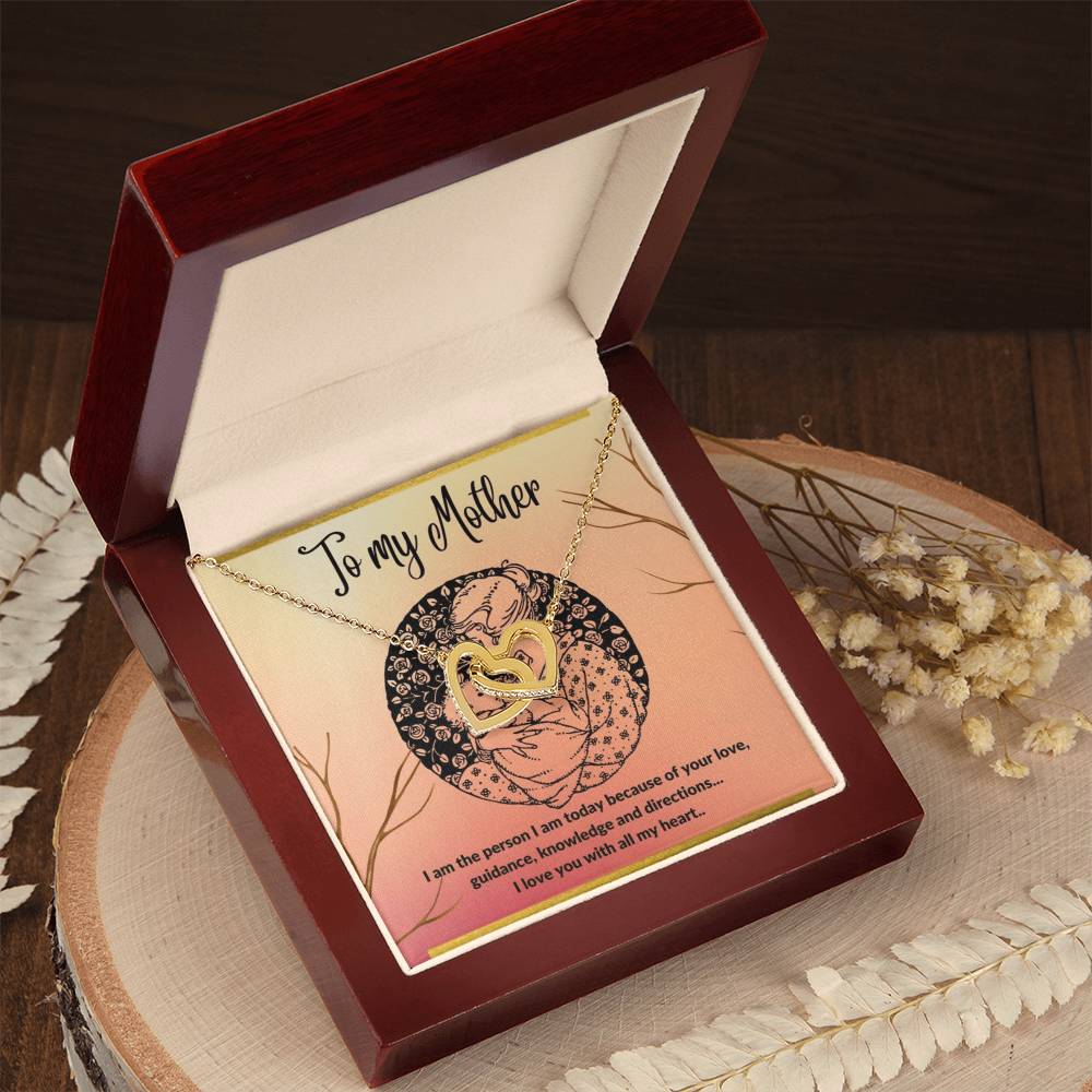 To My Mother - Interlocking Hearts Necklace