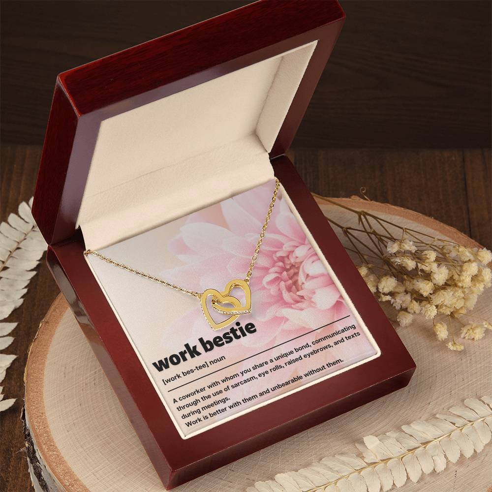 Work Bestie Interlocking Hearts Necklace