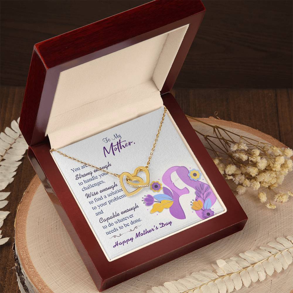 To My Mom Interlocking Hearts Necklace