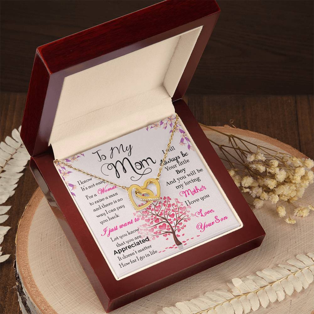 Mothers Day Gift From Daughter Son - Mother Necklace Gifts For Mom Mom Necklace Interlocking Hearts Interlocking Hearts Necklace